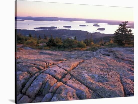 Grooves in the Granite on Summit of Cadillac Mountain, Acadia National Park, Maine, USA-Jerry & Marcy Monkman-Premier Image Canvas
