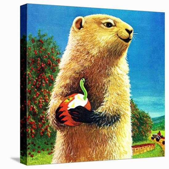 Groundhog and Apple - Jack & Jill-Dorothy Forsyth-Premier Image Canvas