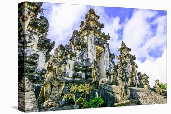 Grounds of Heaven's Gate with seven temples overlooking Bali's highest volcano mount Agung.-Greg Johnston-Premier Image Canvas