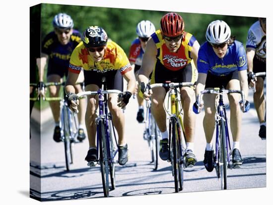 Group of Cyclists Riding Bicycles-null-Premier Image Canvas