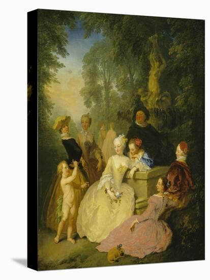 Group of Elegant Poeple in a Park, 1746-Christian Wilhelm Dietrich-Premier Image Canvas