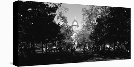 Group of people at a university campus, University of Notre Dame, South Bend, Indiana, USA-null-Premier Image Canvas