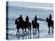 Group of People on Horseback at the Beach-null-Premier Image Canvas