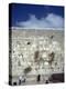 Group of People Praying in Front of a Wall, Western Wall, Jerusalem, Israel-null-Premier Image Canvas