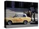 Group of People Talking Beside a Trabant Tour Car, Mitte, Berlin, Germany-Richard Nebesky-Premier Image Canvas