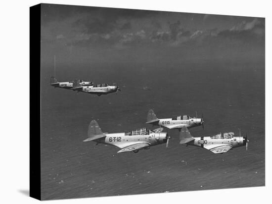 Group of Us Navy Bombers Flying in Formation-Carl Mydans-Premier Image Canvas