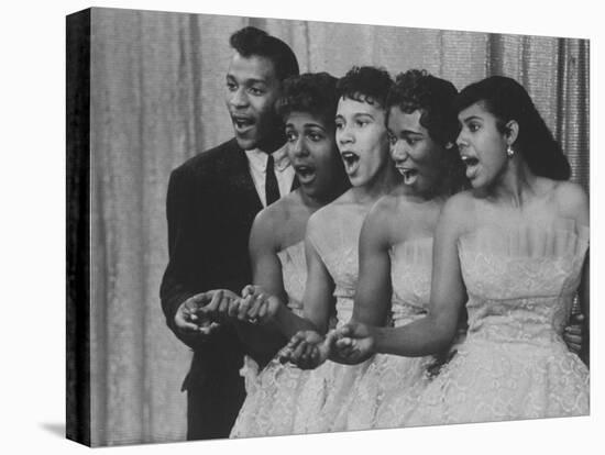 Group Singing on "American Bandstand"-null-Premier Image Canvas