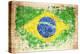 Grunge Flag Of Brazil On Wooden Texture-donatas1205-Premier Image Canvas