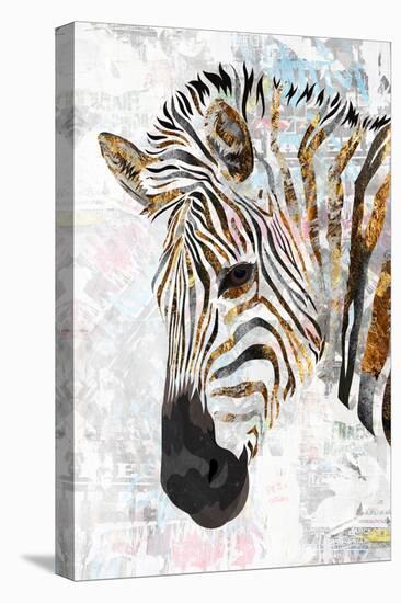 Grunge gold zebra-Sarah Manovski-Premier Image Canvas