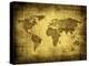 Grunge Map Of The World-javarman-Stretched Canvas