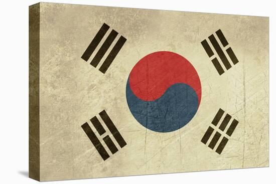 Grunge Sovereign State Flag Of Country Of South Korea In Official Colors-Speedfighter-Stretched Canvas