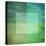 Grungy Watercolor-Like Graphic Abstract Background. Green-landio-Stretched Canvas