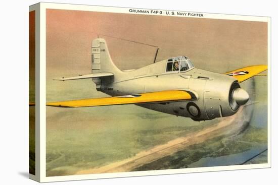 Grunman F4F3 U.S. Navy Fighter-null-Stretched Canvas