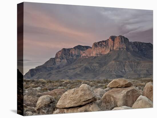 Guadalupe Peak and El Capitan at Sunset, Guadalupe Mountains National Park, Texas, USA-James Hager-Premier Image Canvas