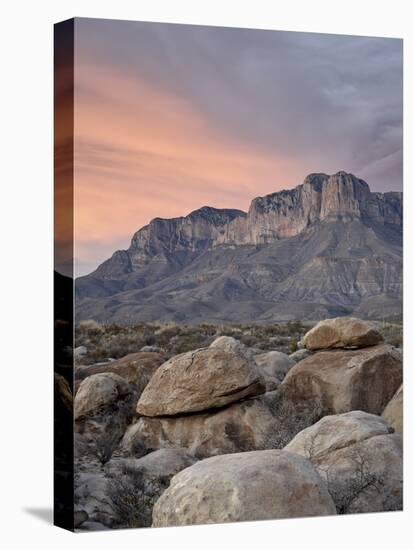 Guadalupe Peak and El Capitan at Sunset, Guadalupe Mountains National Park, Texas, USA-James Hager-Premier Image Canvas