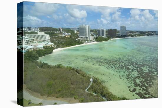 Guam, USA Territory.Beach from above with ocean beach and clouds-Bill Bachmann-Premier Image Canvas