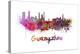 Guangzhou Skyline in Watercolor-paulrommer-Stretched Canvas