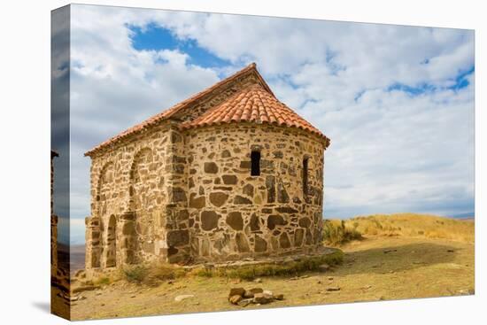 Guard house on border between Georgia and Azerbaijan near David Gareji Monastery, Udabno-Jan Miracky-Premier Image Canvas