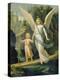 Guardian Angel Accompanying a Child over a Bridge, about 1900-null-Premier Image Canvas