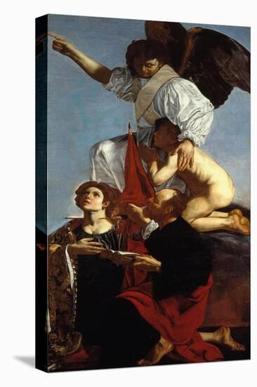 Guardian Angel Succoring a Soul in Purgatory and Two Saints-Cecco Del Caravaggio-Premier Image Canvas