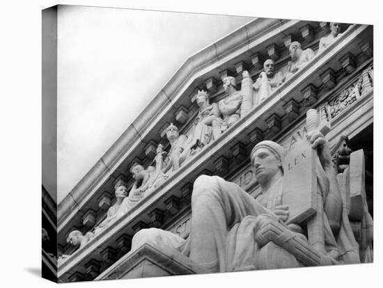 Guardian of Law, Statue Created by Sculptor James Earle Fraser Outside the Supreme Court Building-Margaret Bourke-White-Premier Image Canvas