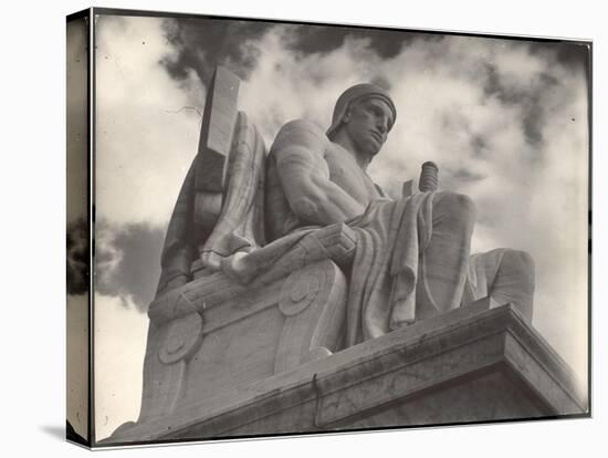 Guardian of Law, Statue Created by Sculptor James Earle Fraser Outside the Supreme Court Building-Margaret Bourke-White-Premier Image Canvas