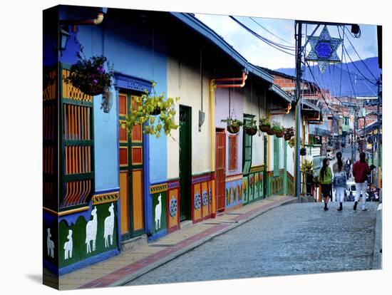 Guatape, Colombia, Outside of Medellin, Small Town known for its 'Zocalos' Panels of Three Dimensio-John Coletti-Premier Image Canvas