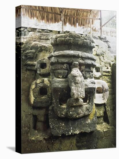 Guatemala, El Peten, Tikal National Park, Mask of Chac, God of Rain at Archaeological Site-null-Premier Image Canvas