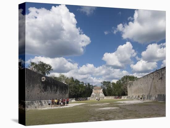 Guide Lecturing to Tourists in the Great Ball Court, Chichen Itza, Yucatan-Richard Maschmeyer-Premier Image Canvas