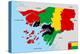 Guinea Bissau Map-tony4urban-Stretched Canvas