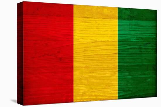 Guinea Flag Design with Wood Patterning - Flags of the World Series-Philippe Hugonnard-Stretched Canvas