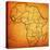 Guinea on Actual Map of Africa-michal812-Stretched Canvas