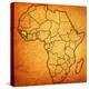 Guinea on Actual Map of Africa-michal812-Stretched Canvas