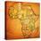 Guinea on Actual Map of Africa-michal812-Stretched Canvas