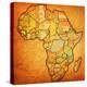 Guinea on Actual Map of Africa-michal812-Stretched Canvas