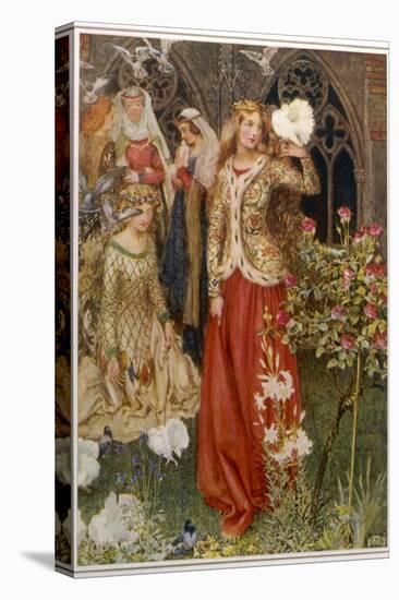 Guinevere and Her Ladies-In- Waiting in the Golden Days-Eleanor Fortescue Brickdale-Premier Image Canvas