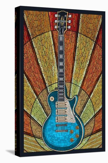 Guitar - Mosaic-Lantern Press-Stretched Canvas