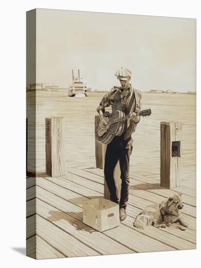 Guitarist, New Orleans, 2002-Max Ferguson-Premier Image Canvas