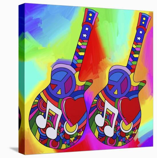 Guitars-Peace-Love-Music-Howie Green-Premier Image Canvas