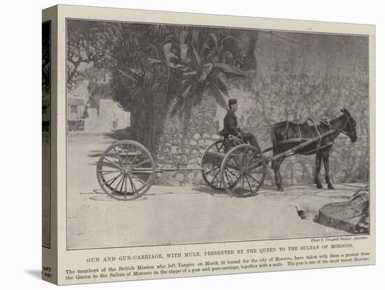 Gun and Gun-Carriage, with Mule, Presented by the Queen to the Sultan of Morocco-null-Premier Image Canvas