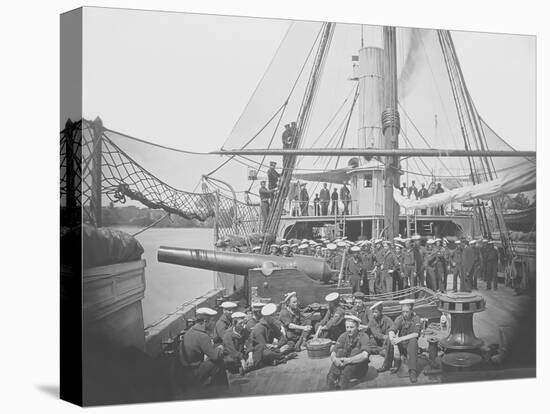 Gunboat Uss Mendota on James River During the American Civil War-Stocktrek Images-Premier Image Canvas