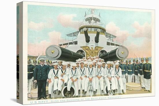 Guns and Gunners of USS Battleship Kentucky-null-Stretched Canvas