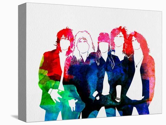 Guns N' Roses Watercolor-Lana Feldman-Stretched Canvas