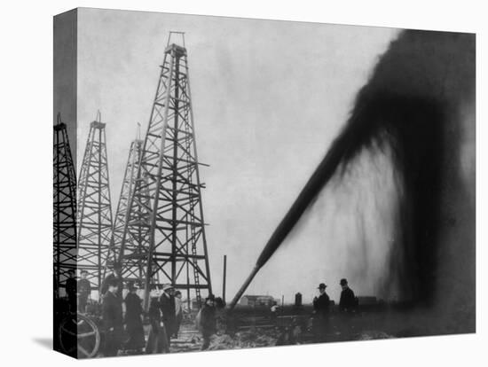 Gusher in a Port Arthur, Texas Oil Well in 1901-null-Stretched Canvas