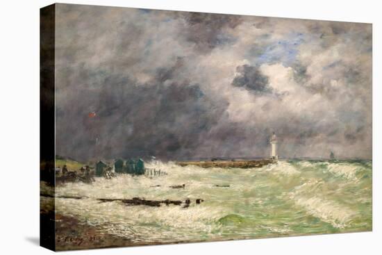 Gust of Wind in Frascati, Le Havre, 1896 (Oil on Canvas)-Eugene Louis Boudin-Premier Image Canvas