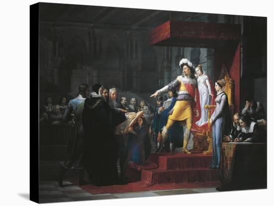 Gustavus II Adolphus Vasa Imposing Oath of Allegiance to His Daughter Cristina-Pelagio Palagi-Premier Image Canvas