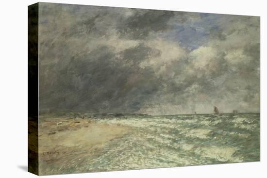 Gusty Weather over the Sea, Deauville, 1895-Eugene Louis Boudin-Premier Image Canvas