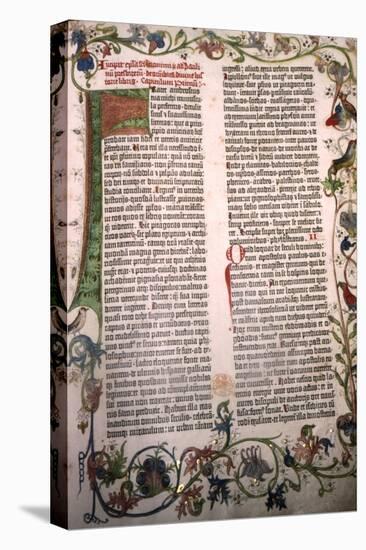 Gutenberg Bible, 42-line Bible printed in Mainz, 1455-Unknown-Premier Image Canvas