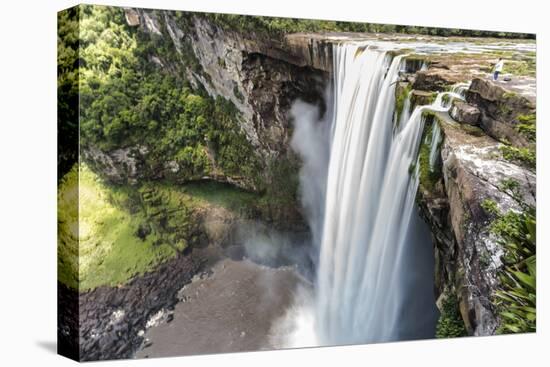 Guyana, Kaieteur Falls. View of Waterfall Flowing into Basin-Alida Latham-Premier Image Canvas