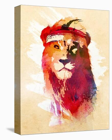 Gym Lion-Robert Farkas-Stretched Canvas